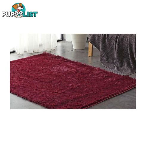 Designer Soft Shag Shaggy Floor Confetti Rug Carpet Decor 200X230Cm Burgundy - Unbranded - 787976594480