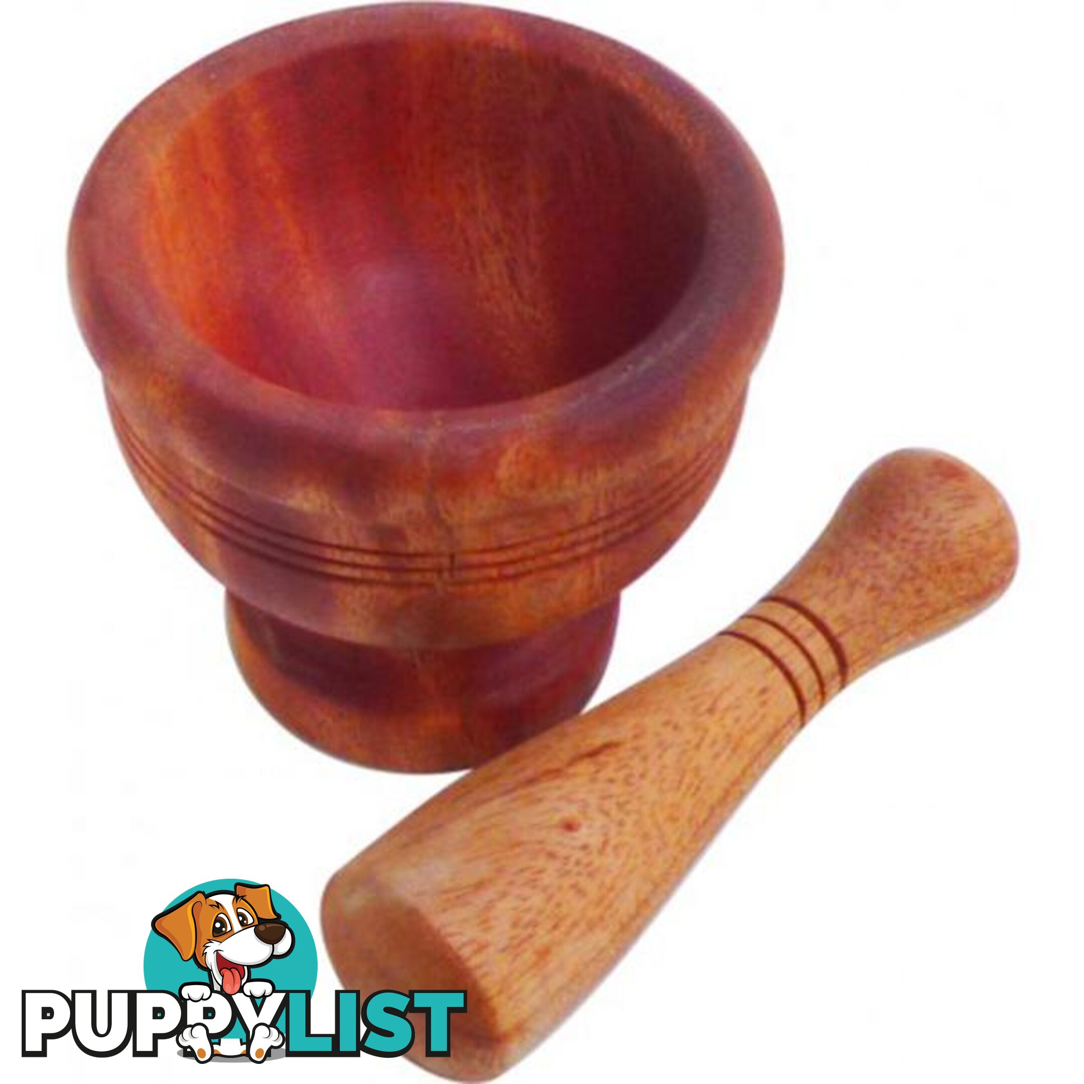 Wooden Pestle and Mortar - Qtoys - 8936074268041