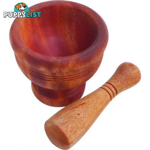 Wooden Pestle and Mortar - Qtoys - 8936074268041