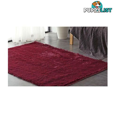 Designer Soft Shag Shaggy Floor Confetti Rug Carpet Decor 160X230Cm Burgundy - Unbranded - 787976594572