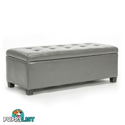 Storage Ottoman Leather - GREY - Unbranded - 9352338007888