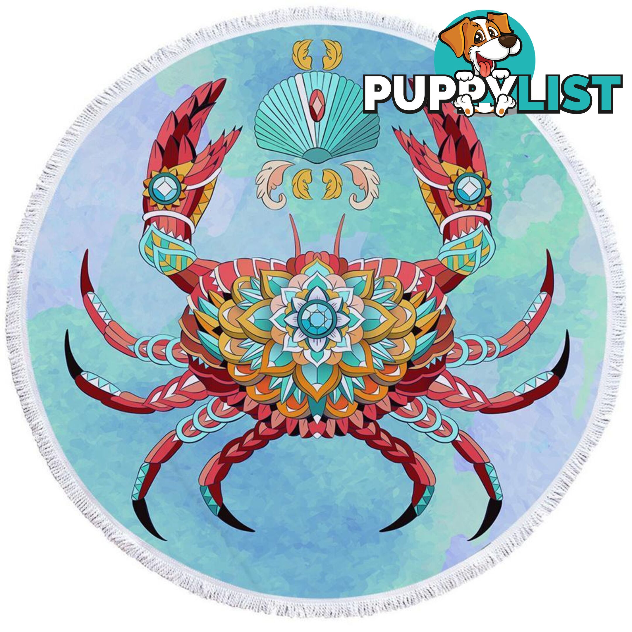 Diamond Crab Beach Towel - Towel - 7427046309646