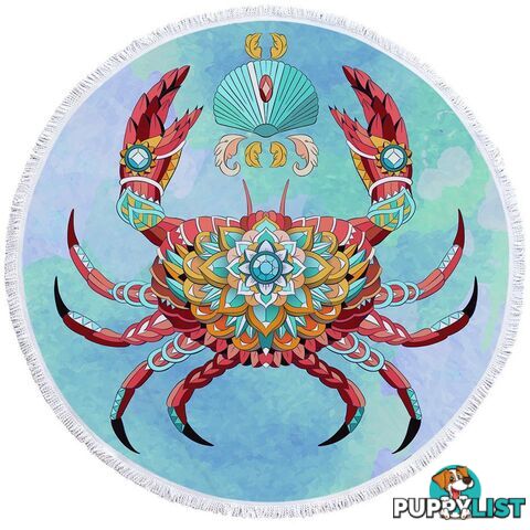 Diamond Crab Beach Towel - Towel - 7427046309646