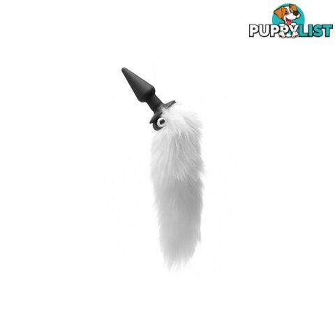 White Fox Tail Vibrating Anal Plug - Adult Toys - 848518016881