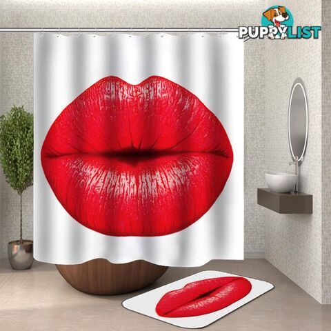 Red Lips Shower Curtain - Curtain - 7427046104678