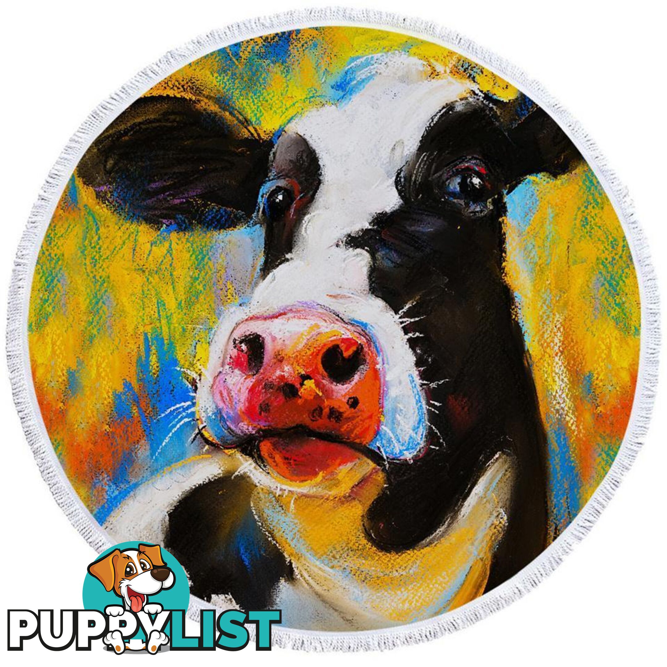 Art Painting Cow Beach Towel - Towel - 7427046305440