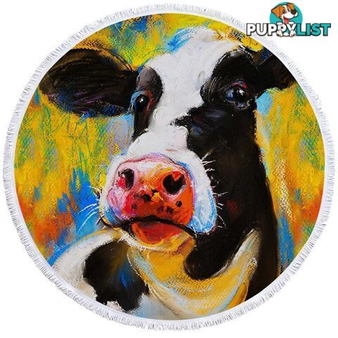 Art Painting Cow Beach Towel - Towel - 7427046305440