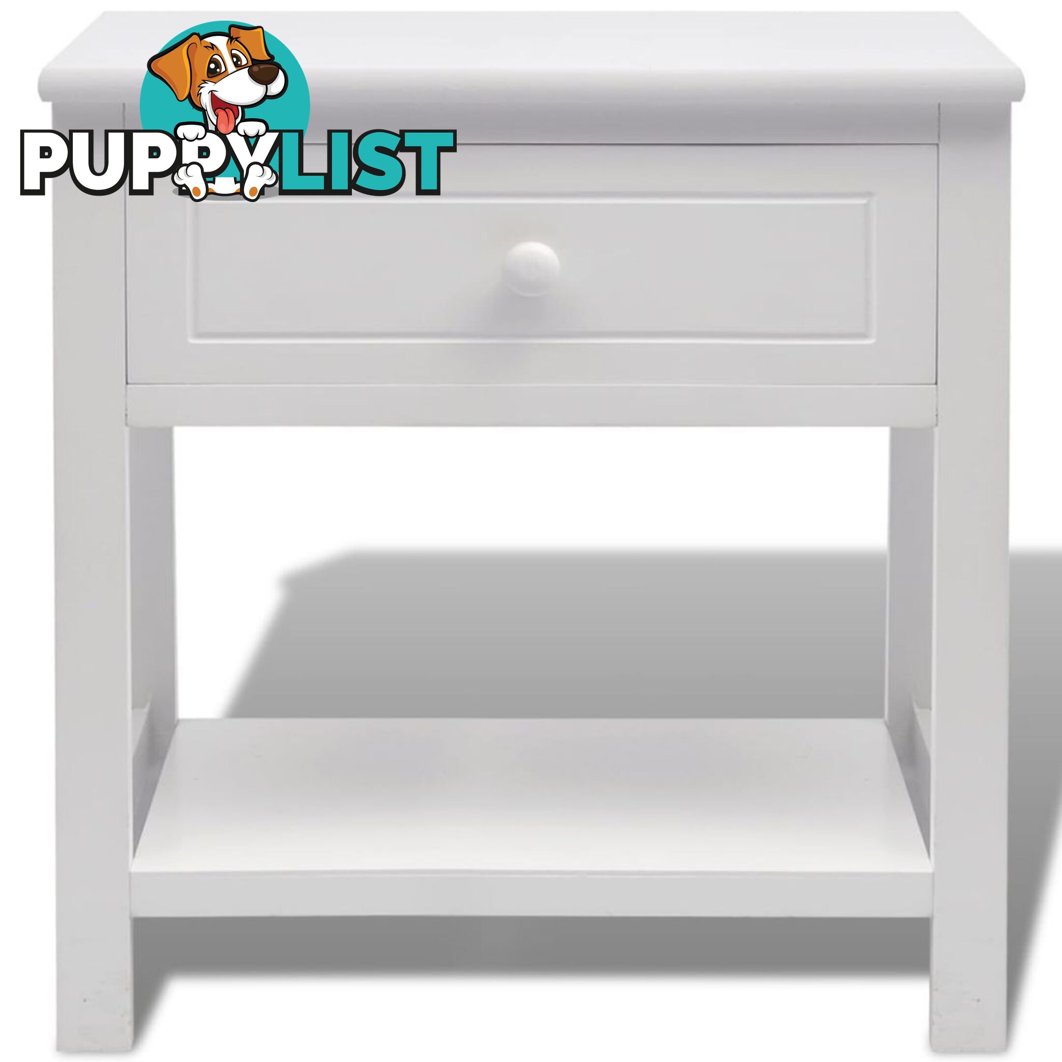 Bedside Cabinet Wood - White - Unbranded - 4326500435460