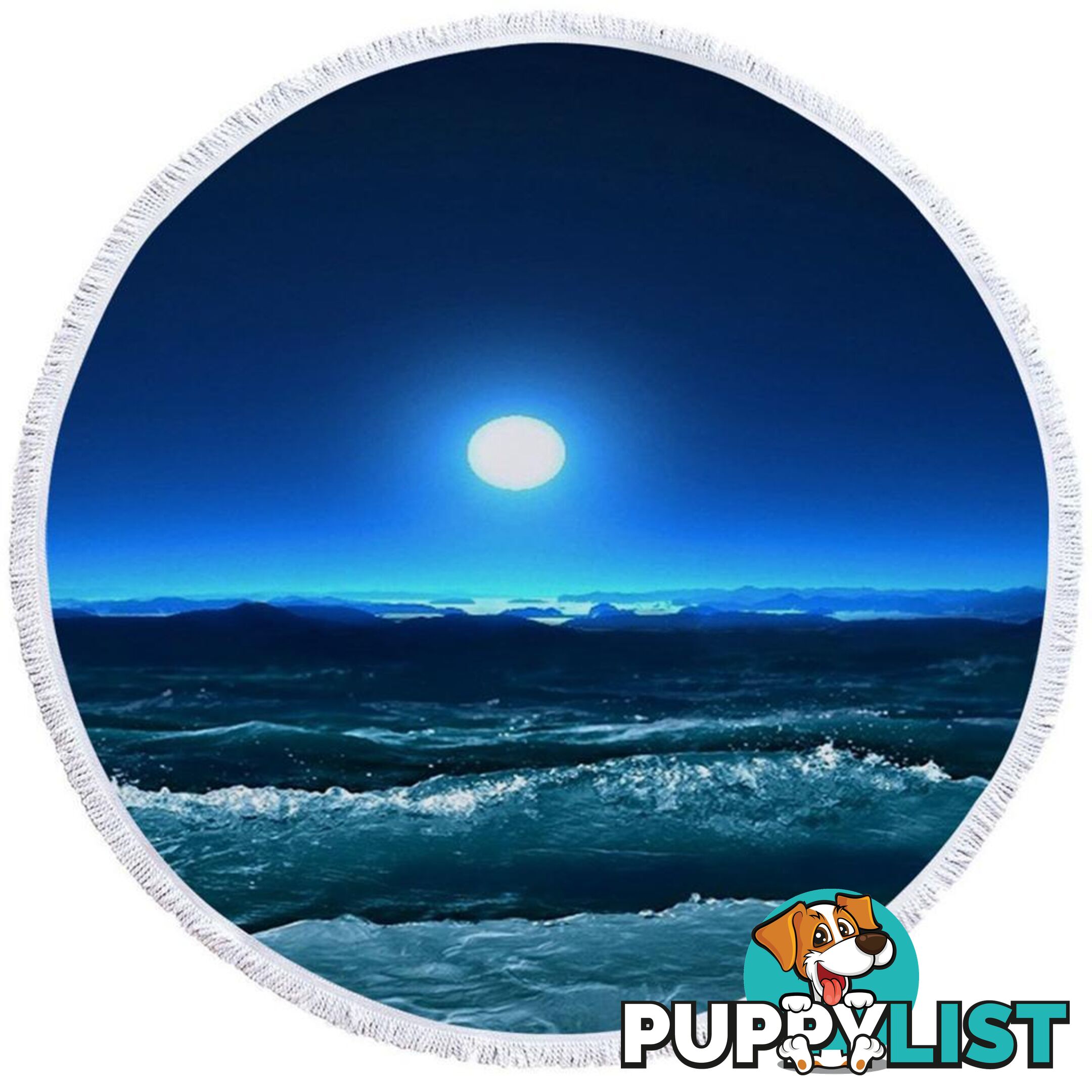 Moon Light Ocean Beach Towel - Towel - 7427046327114