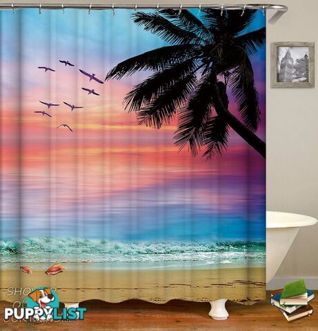 Colorful Sky Beach Shower Curtain - Curtain - 7427046232579