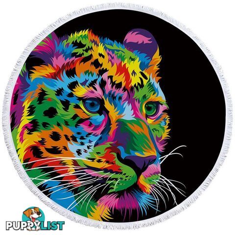 Colorful Leopard Beach Towel - Towel - 7427046323703