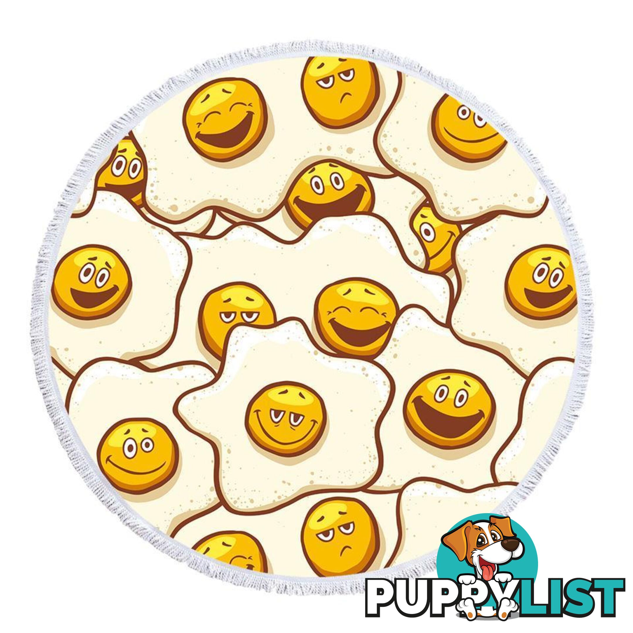 Funny Emoji Eggs Beach Towel - Towel - 7427046330640