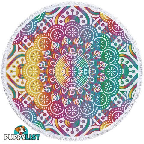 Blast of Colors Mandala Beach Towel - Towel - 7427046322812