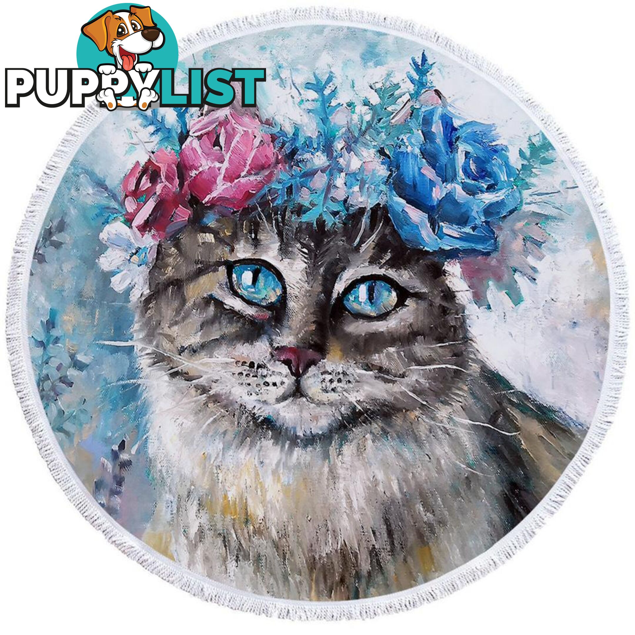 Art Painting Cat Beach Towel - Towel - 7427046340335