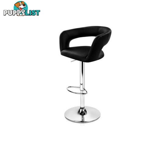 2 Gas Lift Bar Stools Swivel Chairs With Circular Backrest - Artiss - 7427005885556