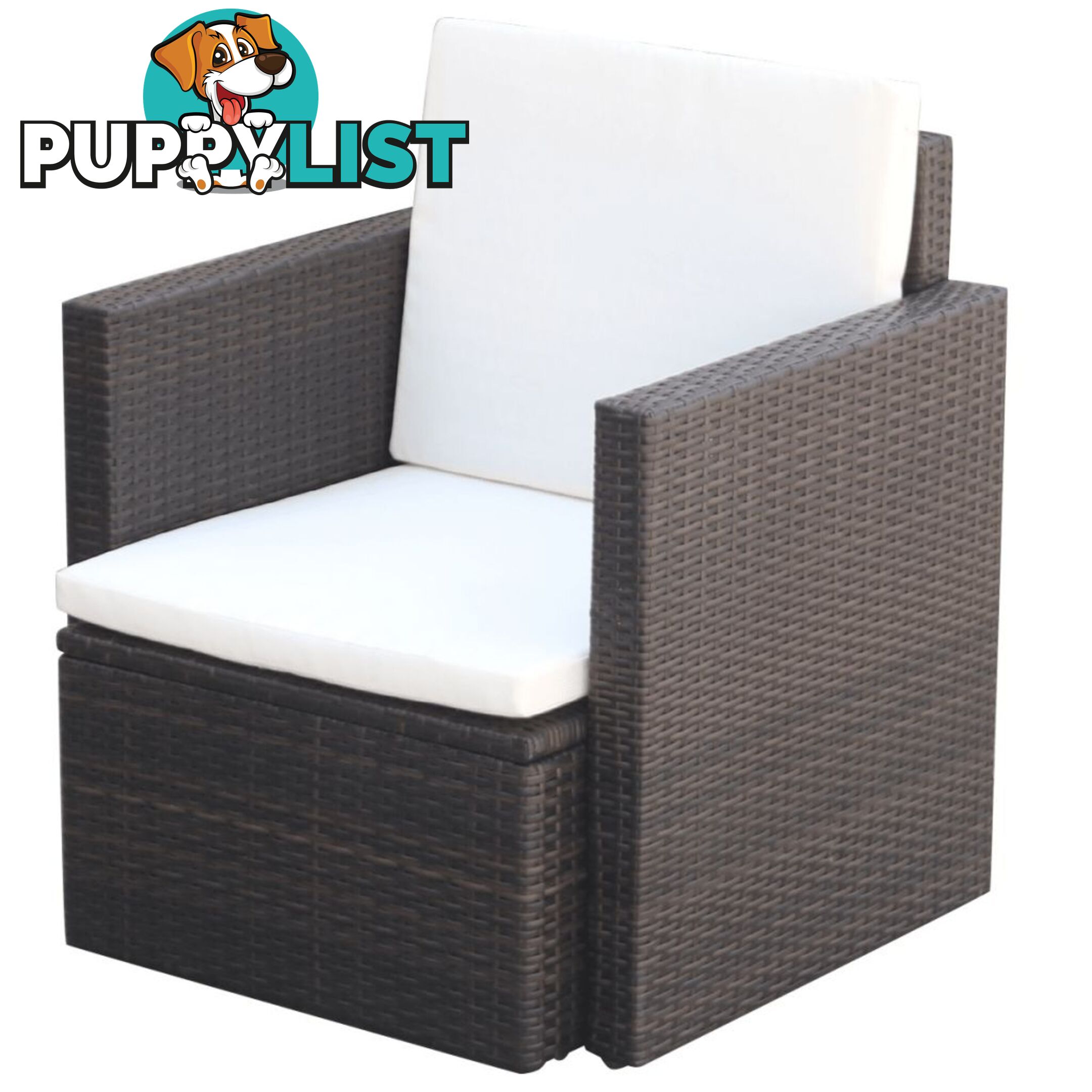 Poly Rattan Armchair - Brown - Unbranded - 4326500418395