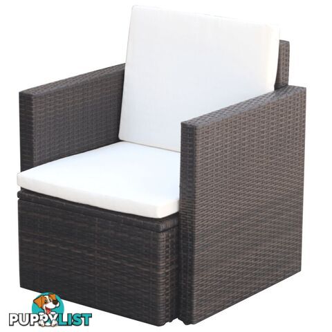 Poly Rattan Armchair - Brown - Unbranded - 4326500418395