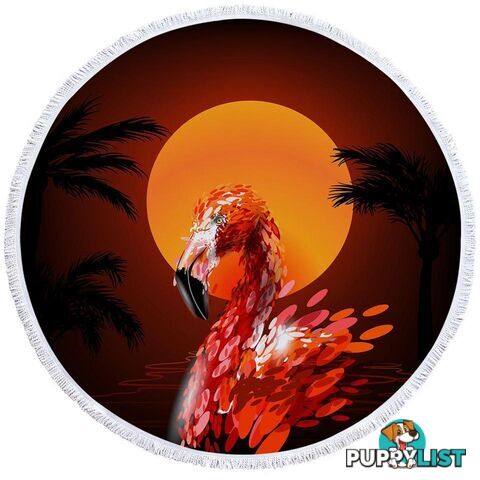 Artistic Tropical Flamingo Beach Towel - Towel - 7427046318457