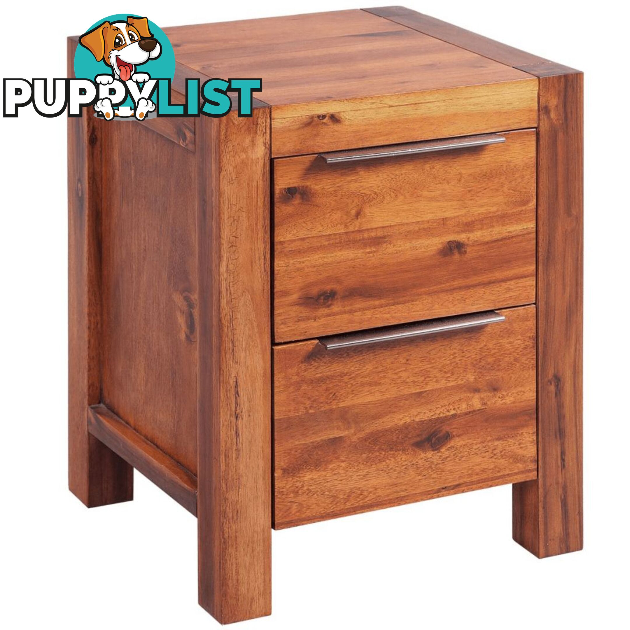 Bedside Cabinet Solid Acacia Wood 45 x 42 x 58 Cm - Brown - Unbranded - 4326500436559