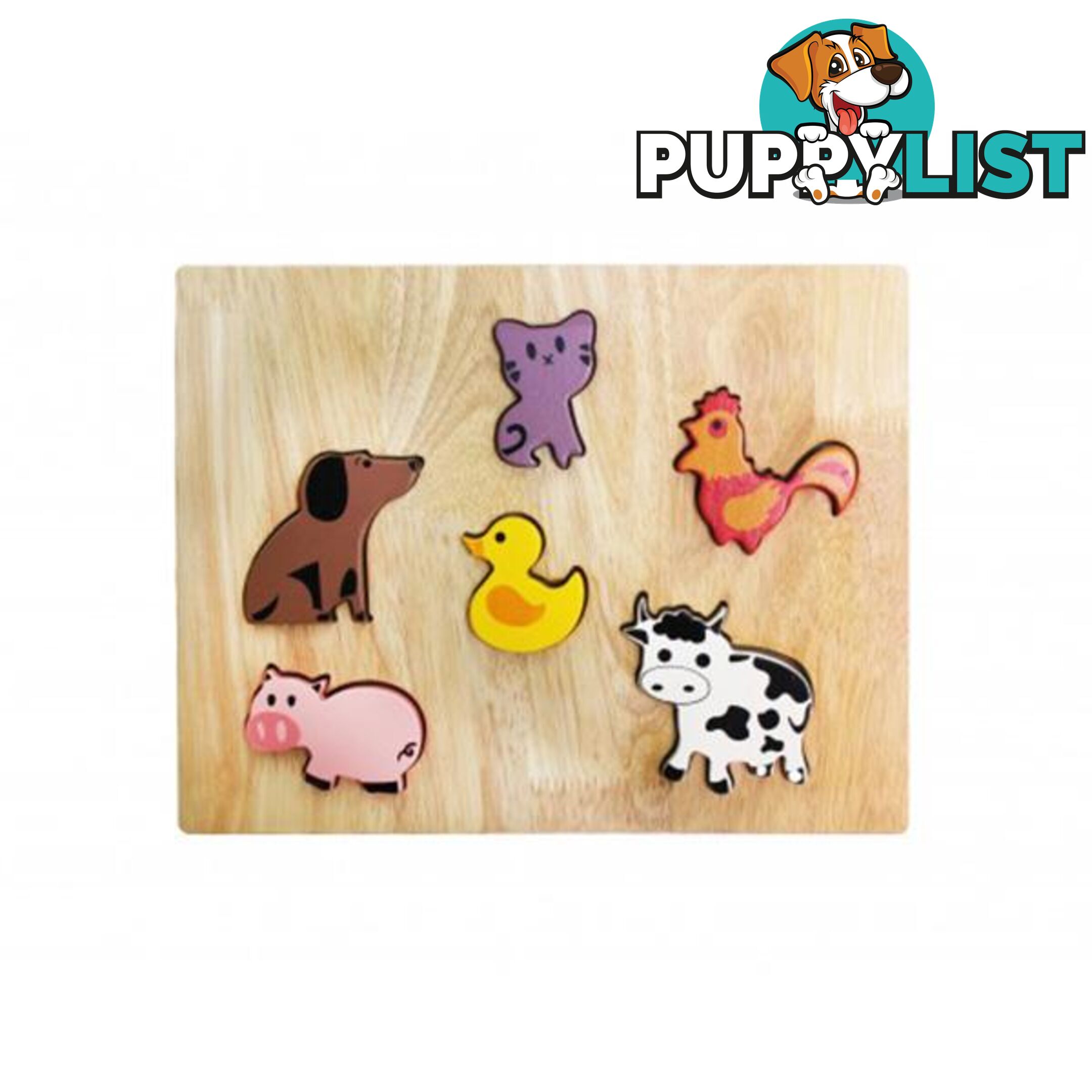 Farm Animal Play Set & Puzzle - Qtoys - 8936074264593