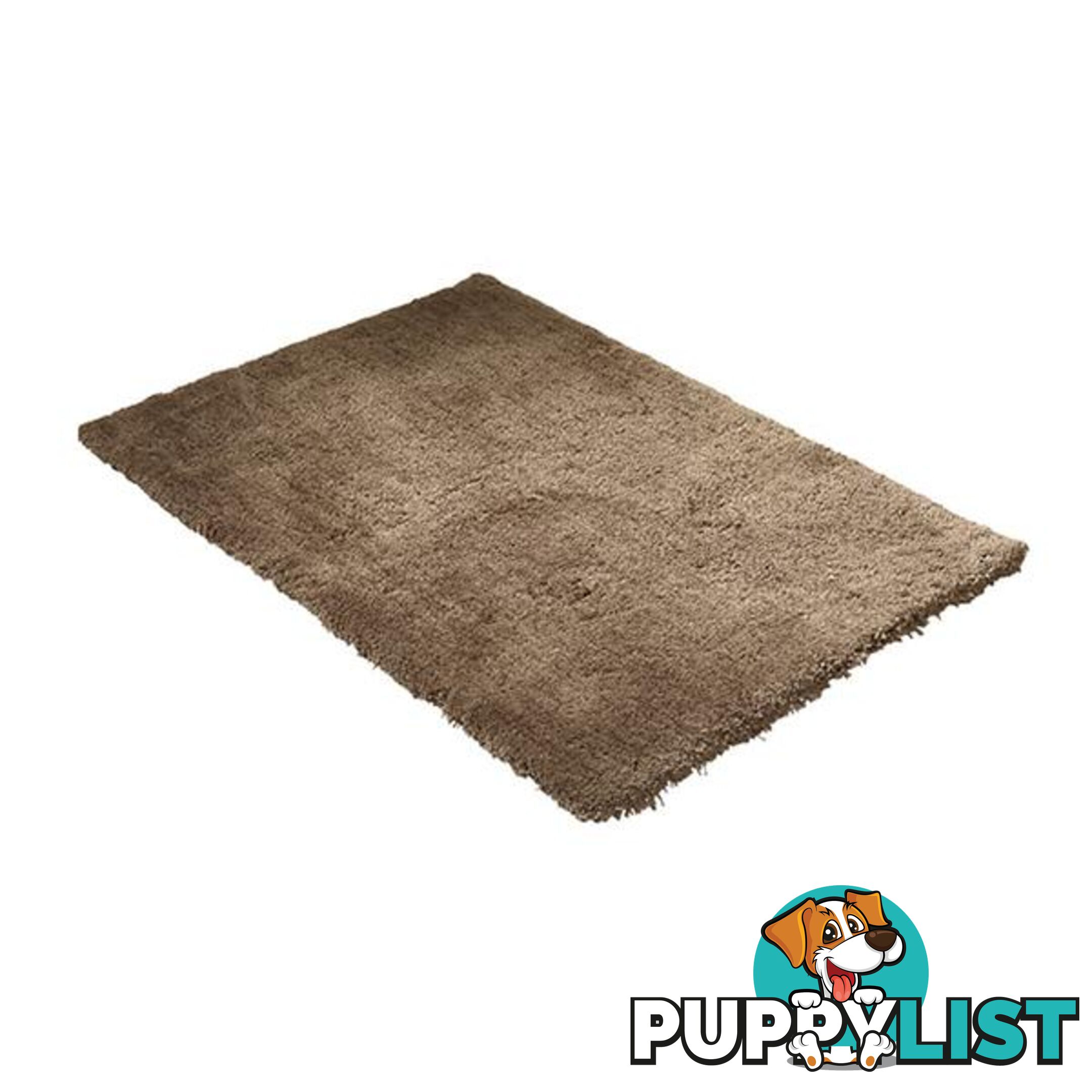 Ultra Soft Anti Slip Rectangle Plush Shaggy Floor Rug Carpet In Taupe 60X220 Cm - Unbranded - 787976593551