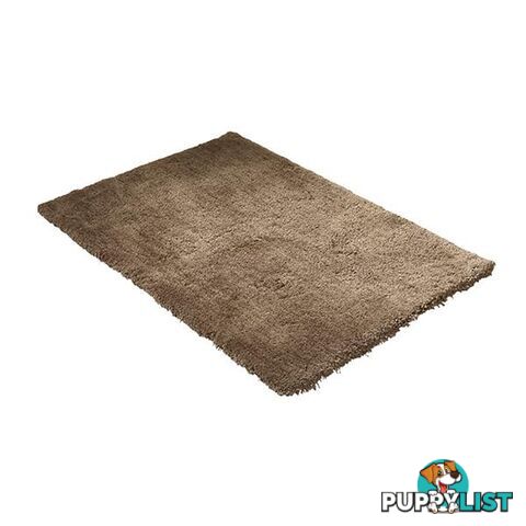 Ultra Soft Anti Slip Rectangle Plush Shaggy Floor Rug Carpet In Taupe 60X220 Cm - Unbranded - 787976593551