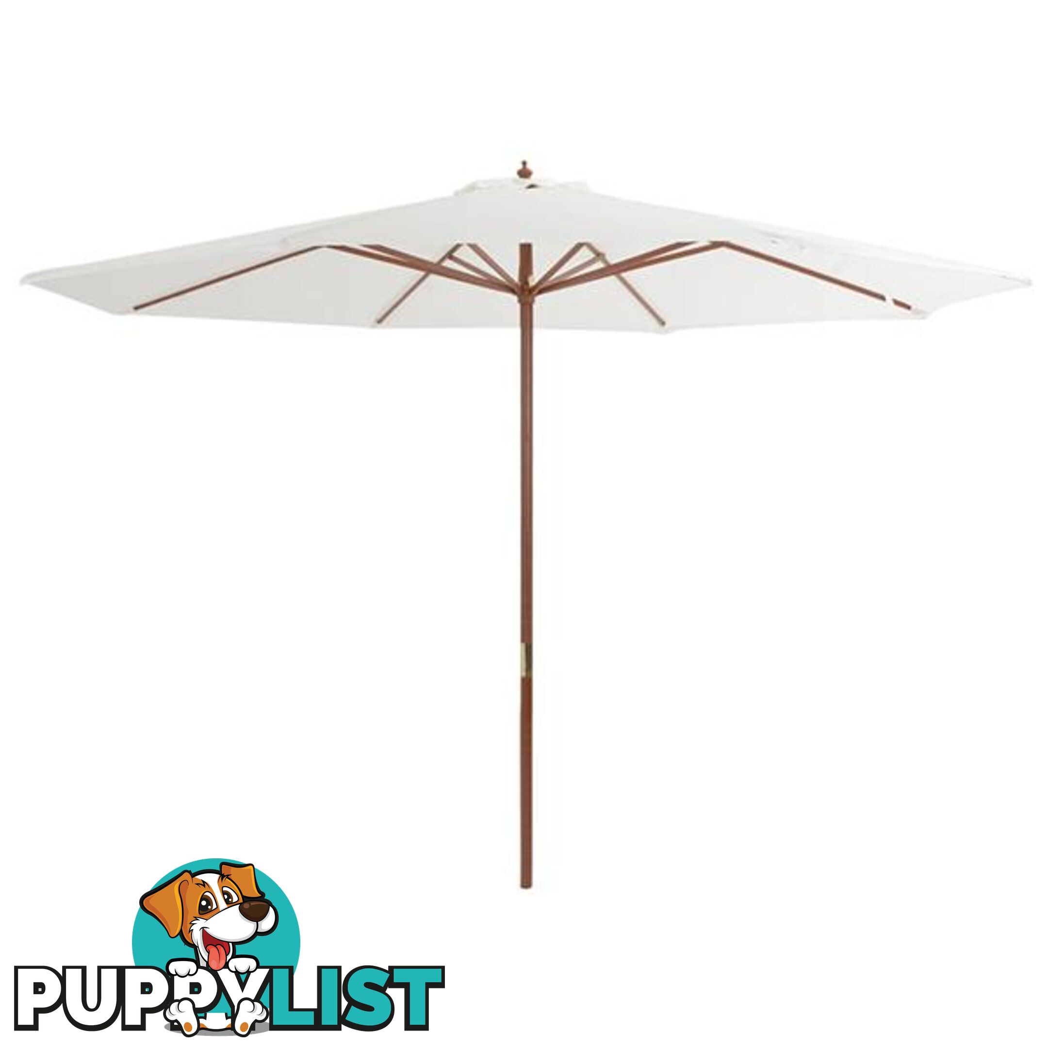 Outdoor Parasol With Wooden Pole 350 Cm - Parasol - 7427046257350