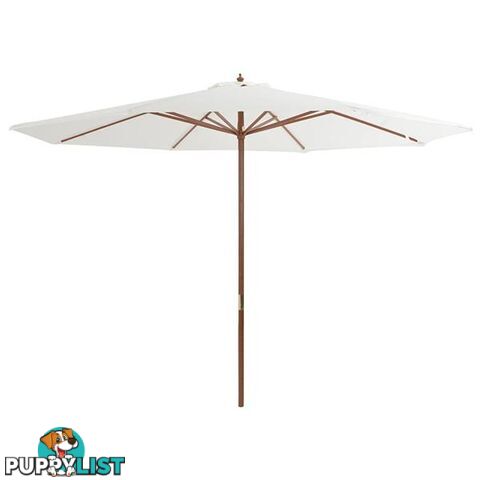 Outdoor Parasol With Wooden Pole 350 Cm - Parasol - 7427046257350