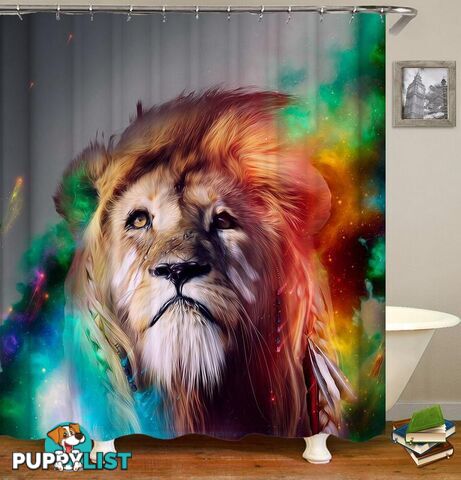 The Lion Chief Shower Curtain - Curtain - 7427045913042