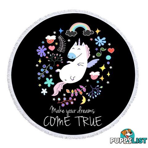 Chubby Unicorn Beach Towel - Towel - 7427046342858