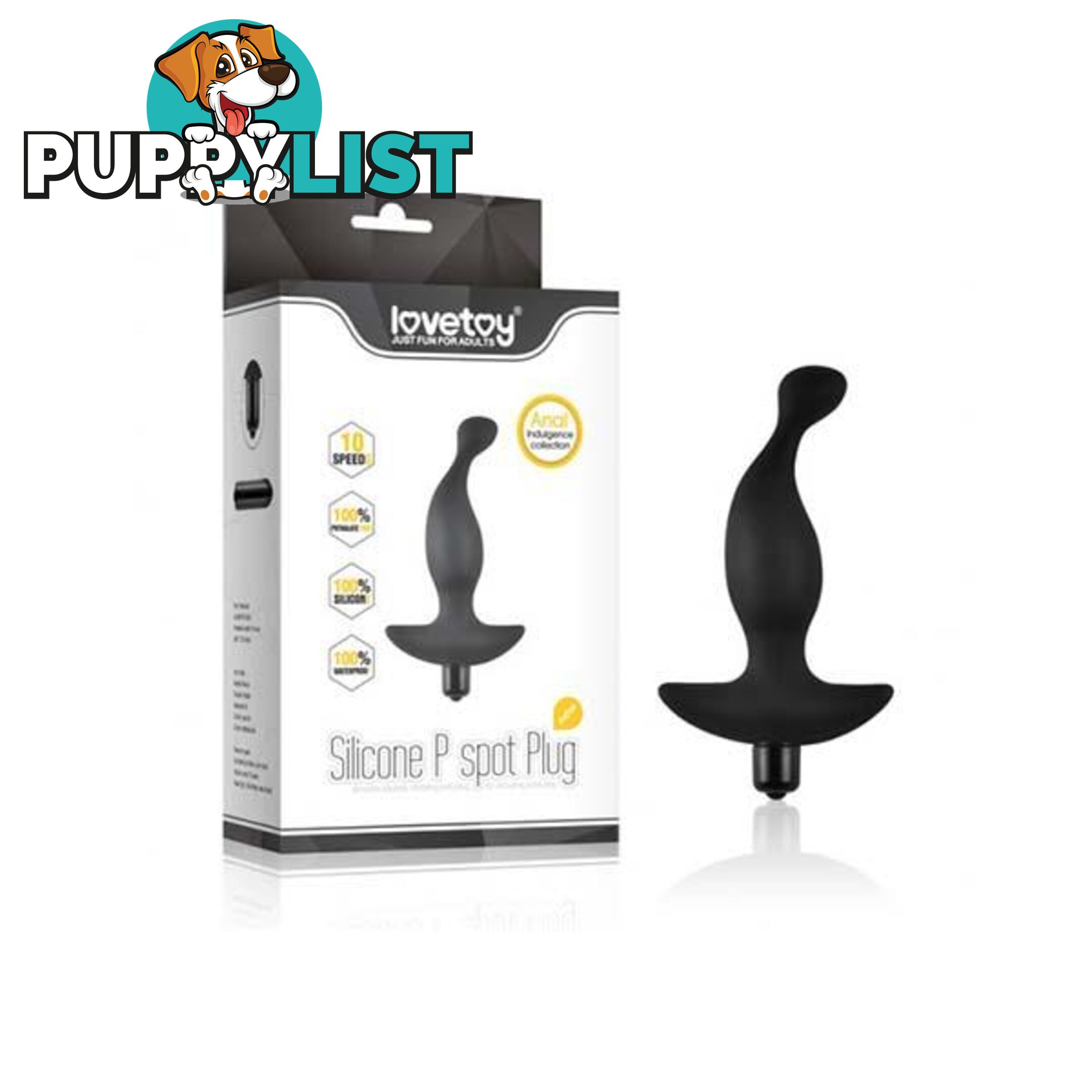 P Spot Plug Black 4 In - Adult Toys - 6949123138754