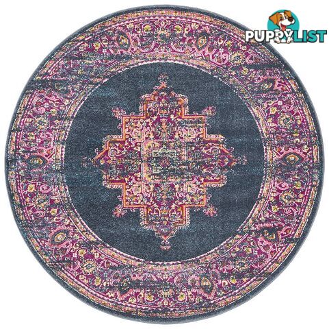 Babylon Round Donanma Mavi Rug - Unbranded - 9375321875905