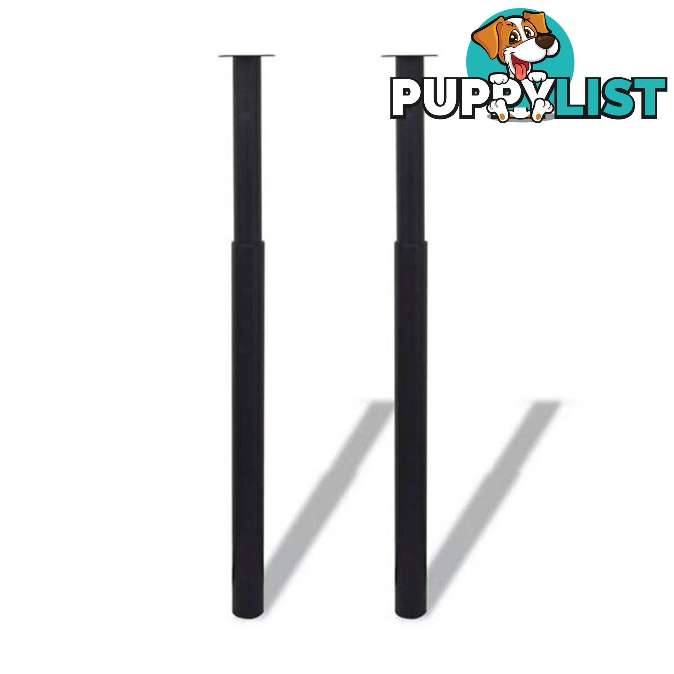 Telescopic Table Legs 2 Pcs Black 710 Mm To 1100 Mm - Unbranded - 8718475946687