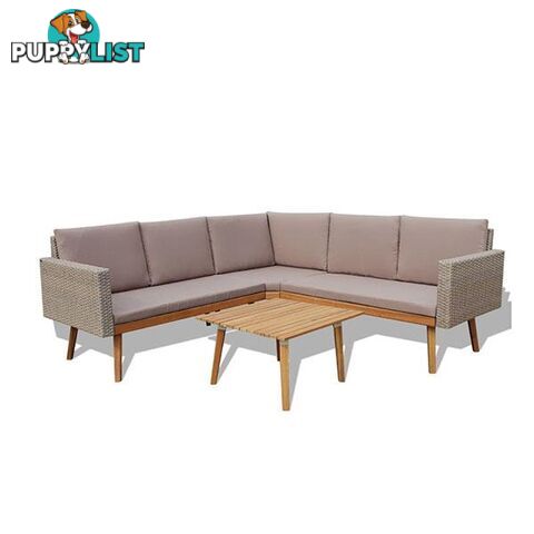 Garden Sofa Set 13 Pieces Poly Rattan Grey - Sofa Set - 8718475506966