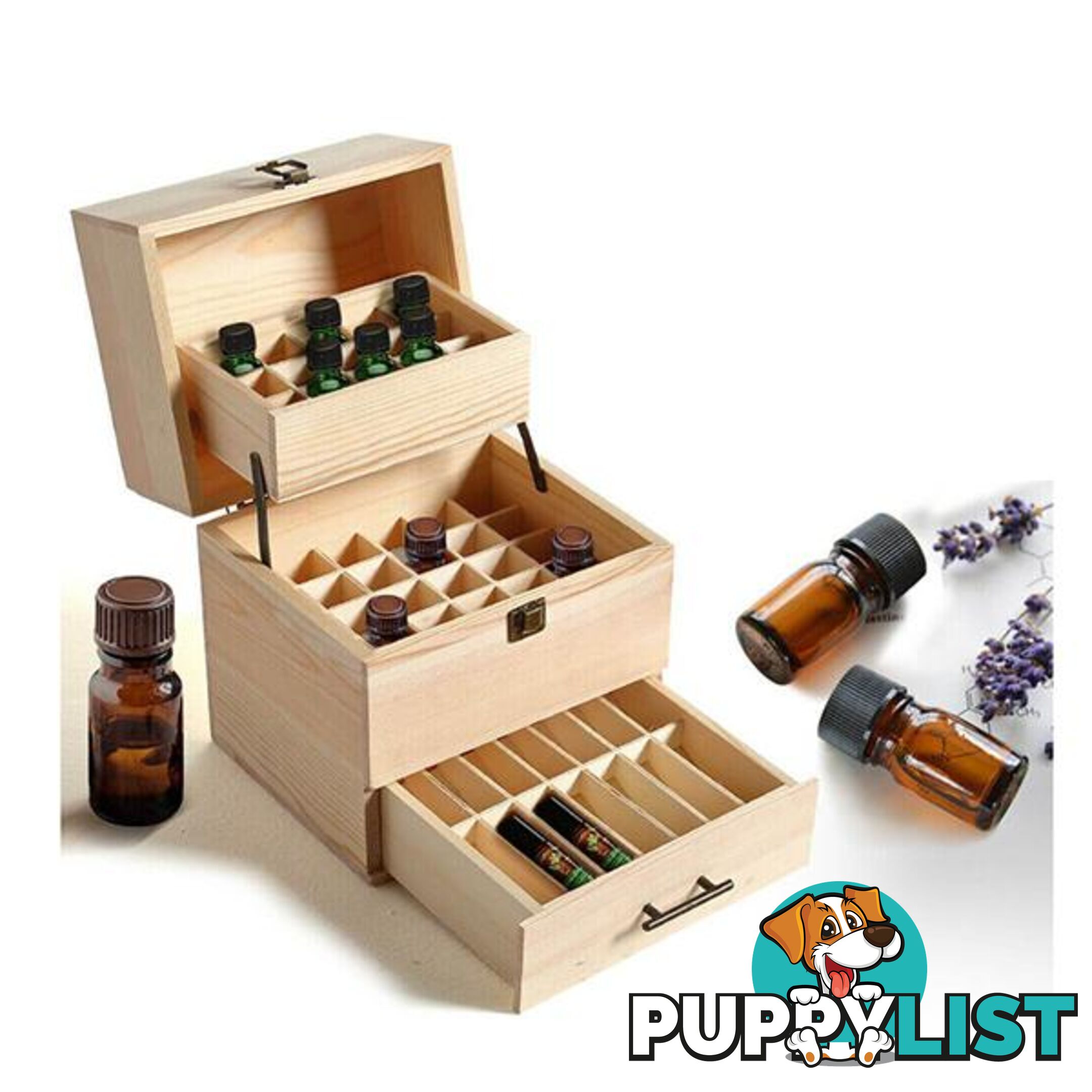 Essential Oil Storage Box Wooden 59 Slots Aromatherapy Organiser Container Case - Unbranded - 787976597849