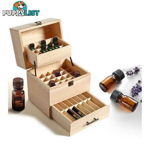 Essential Oil Storage Box Wooden 59 Slots Aromatherapy Organiser Container Case - Unbranded - 787976597849