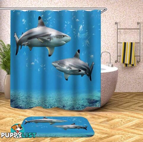 Shark Tank Shower Curtain - Curtains - 7427046058803