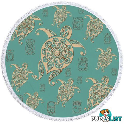 Teal Turtles Beach Towel - Towel - 7427046322102