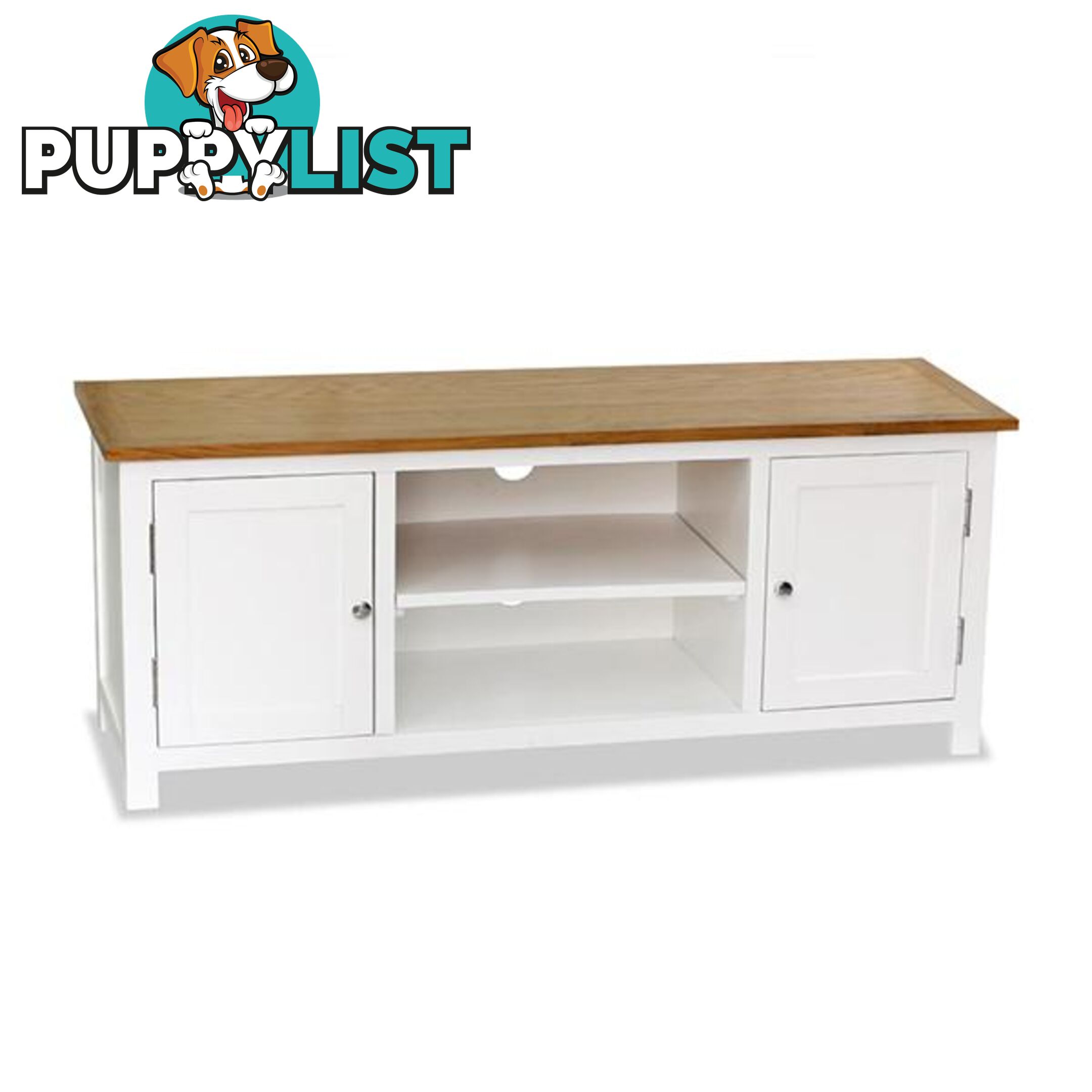 Tv Cabinet 120X35X48 Cm Solid Oak Wood - Tv Cabinet - 787976575656