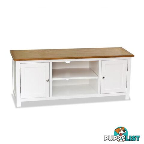 Tv Cabinet 120X35X48 Cm Solid Oak Wood - Tv Cabinet - 787976575656