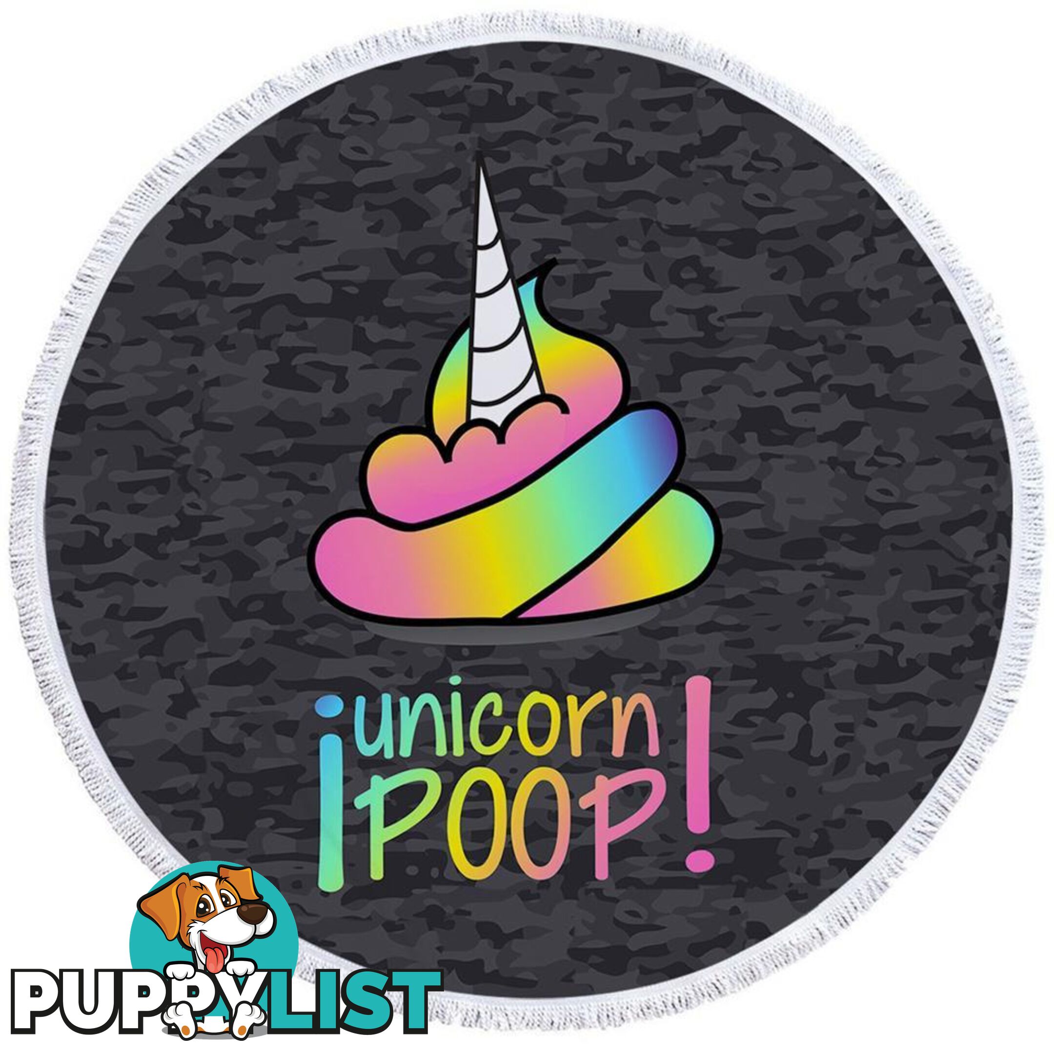 Funny Unicorn Poop Beach Towel - Towel - 7427046340830