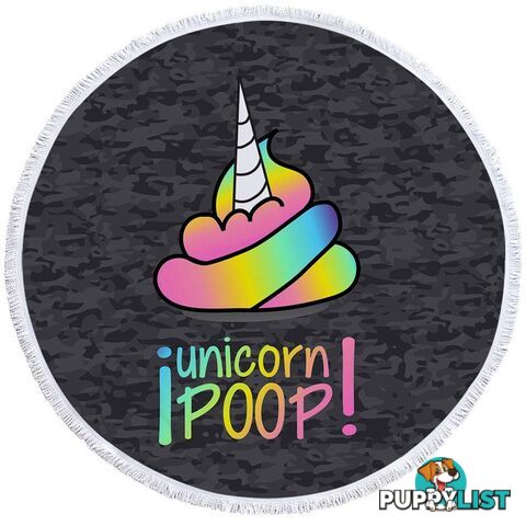 Funny Unicorn Poop Beach Towel - Towel - 7427046340830