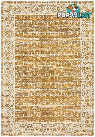 Magnolia Border Mustard Rug - Unbranded - 9375321879705