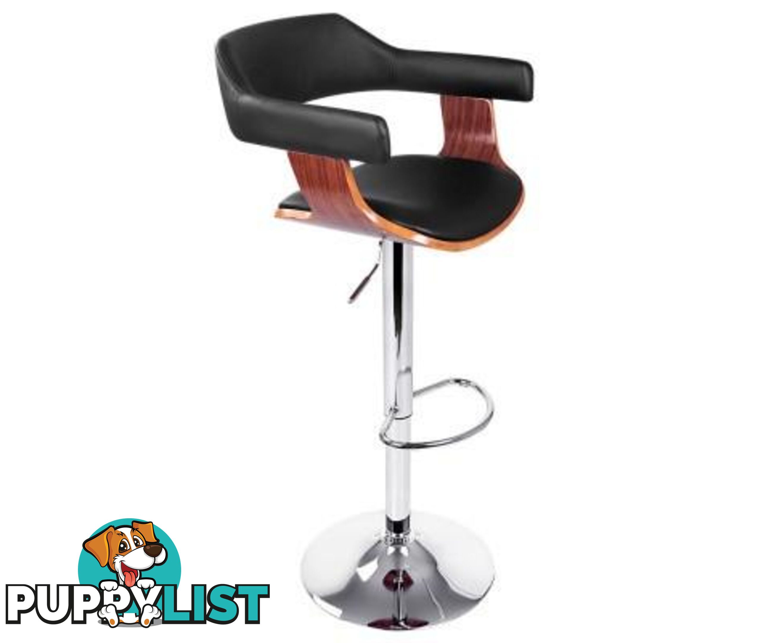 PU Leather Wooden Bar Stool - Artiss - 4344744396965