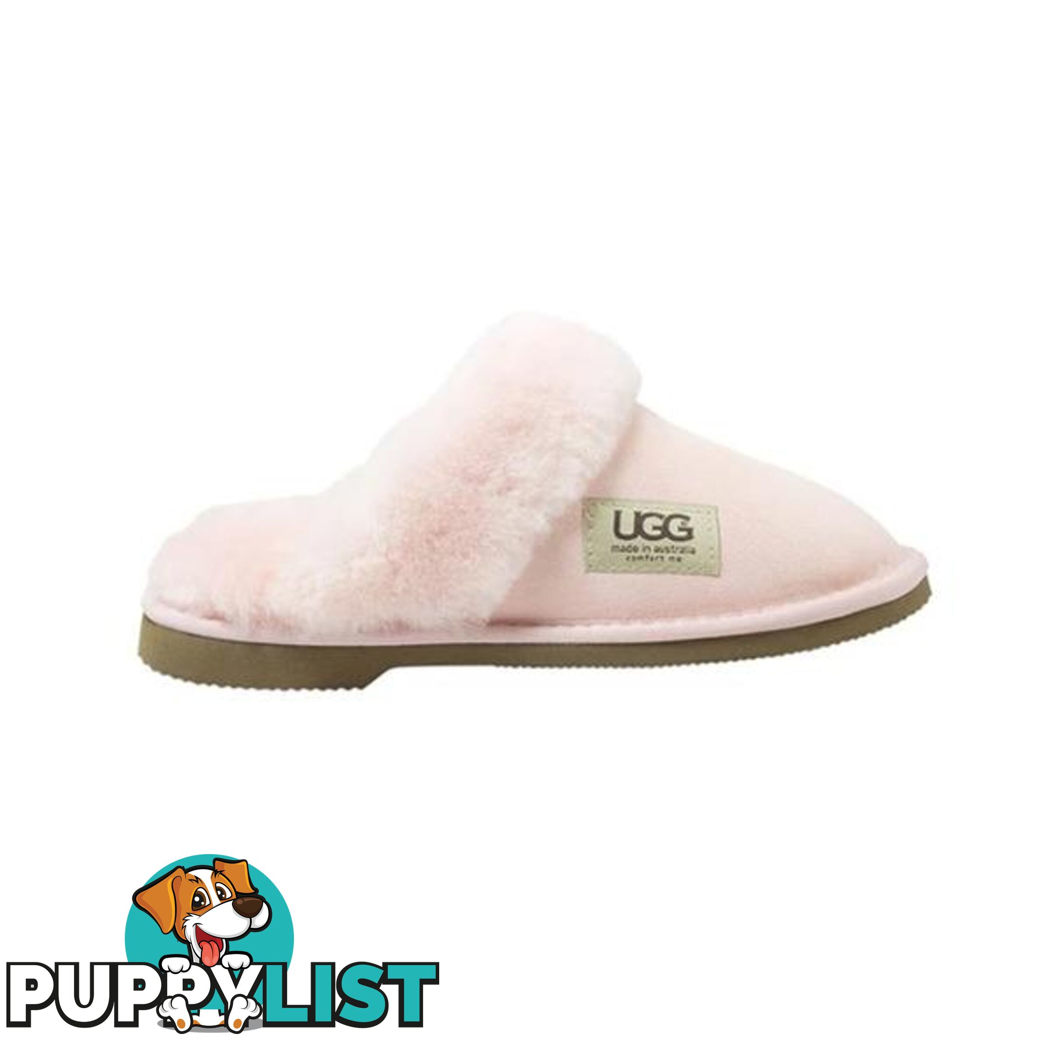 UGG Merino Sheepskin Fur Trim Scuff Memory Foam Pink - UGG - 822427523944