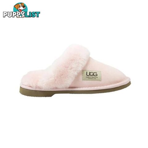 UGG Merino Sheepskin Fur Trim Scuff Memory Foam Pink - UGG - 822427523944