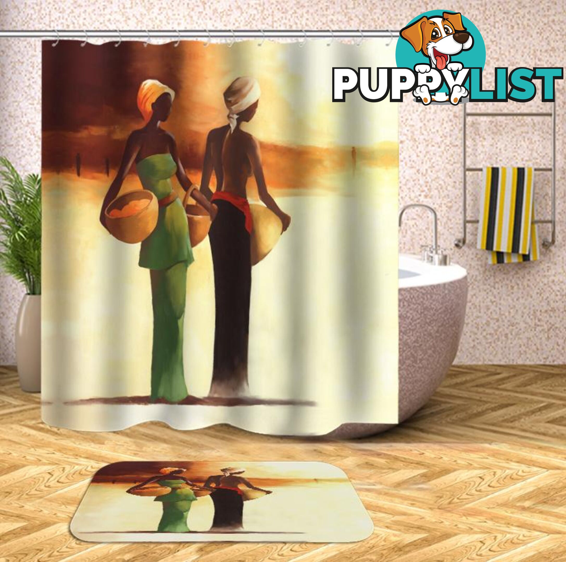 African Ladies Shower Curtain - Curtain - 7427045975163