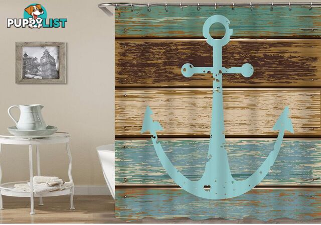 Old Deck Anchor Shower Curtain - Curtain - 7427045928022