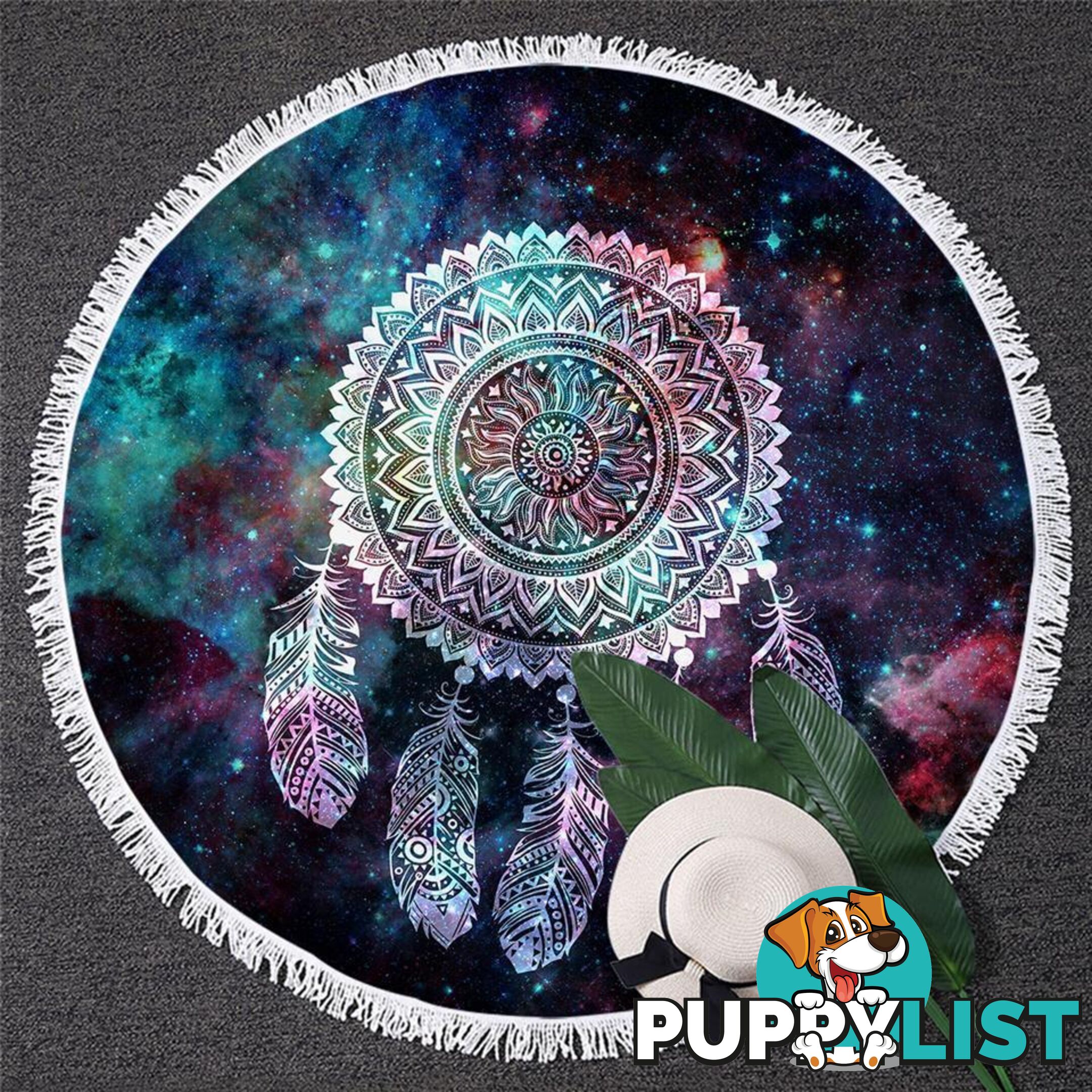 Mandala Over Space Beach Towel - Towel - 7427046332316