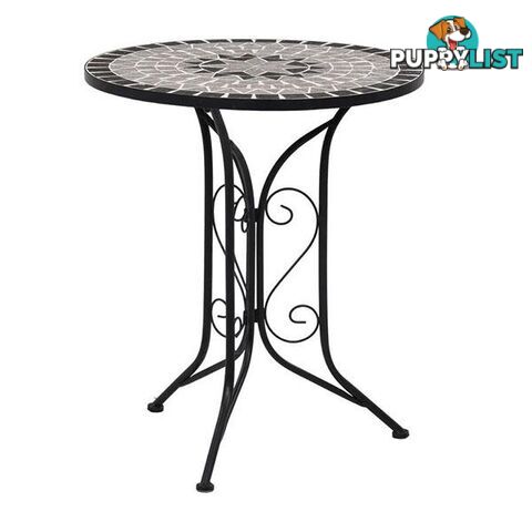 Mosaic Bistro Table Grey 61Cm Ceramic - Unbranded - 8719883733654